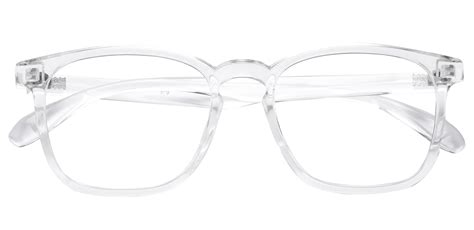 clear square prescription glasses.